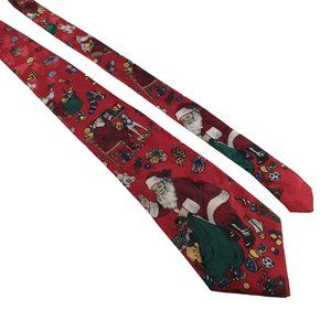 Thinking Of You Merry Christmas Santa Mens Necktie Tie Accessory Work Dad Gift